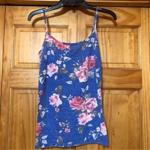 Blue and pink floral Aeropostale favorite cami